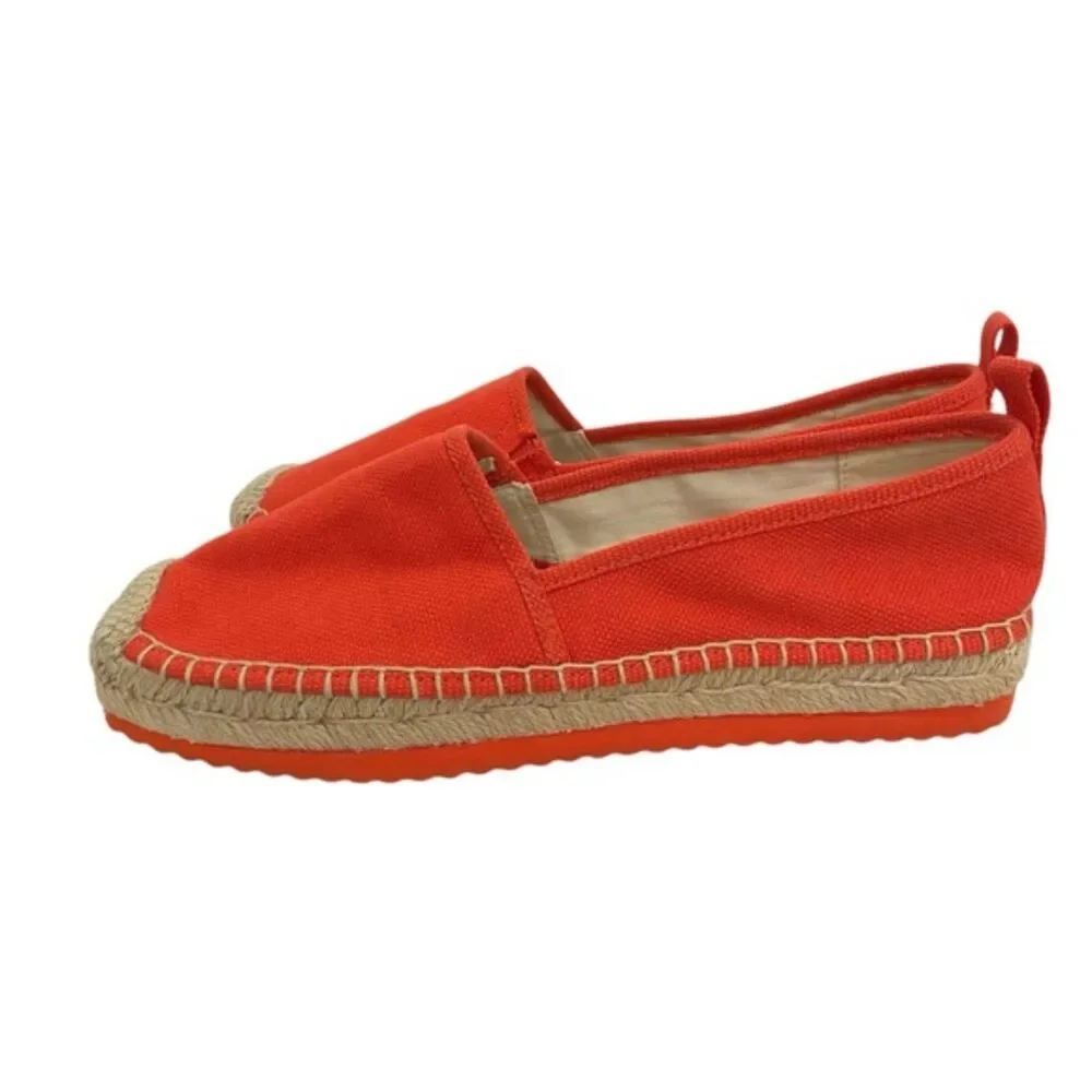 Michael Kors Lenny Linen Canvas Slip-On Espadrille Size 6.5